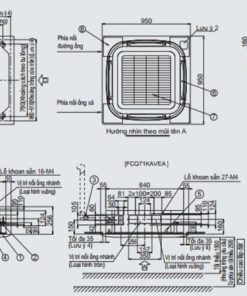 Điều hòa âm trần Daikin 2 chiều Inverter 27.000BTU FCQ71KAVEA/RQ71MV1 [Điện máy EEW]