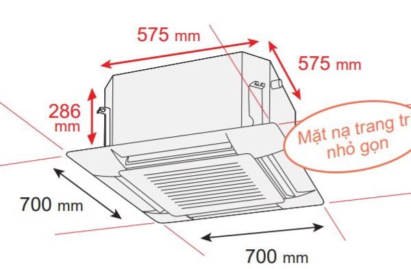 Điều hòa âm trần Daikin 21.000BTU inverter FFF60BV1/RZF60CV2V [Điện máy EEW]