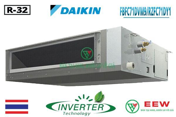 Điều hòa âm trần nối ống gió Daikin 24.000BTU 1 chiều inverter 3 Pha FBFC71DVM9/RZFC71DY1 [Điện máy EEW]