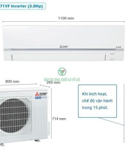 Điều hòa Mitsubishi Electric 24.000BTU 1 chiều inverter MSY-GR71VF [Điện máy EEW]