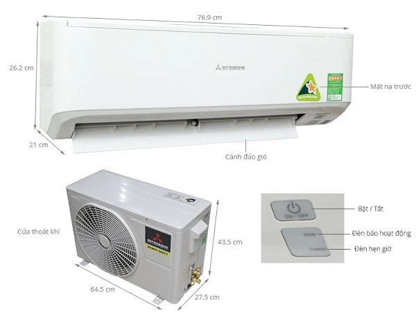 Điều hòa Mitsubishi Heavy 24000BTU 1 chiều inverter SRK24CS-S5/SRC24CS-S5 [Điện máy EEW]