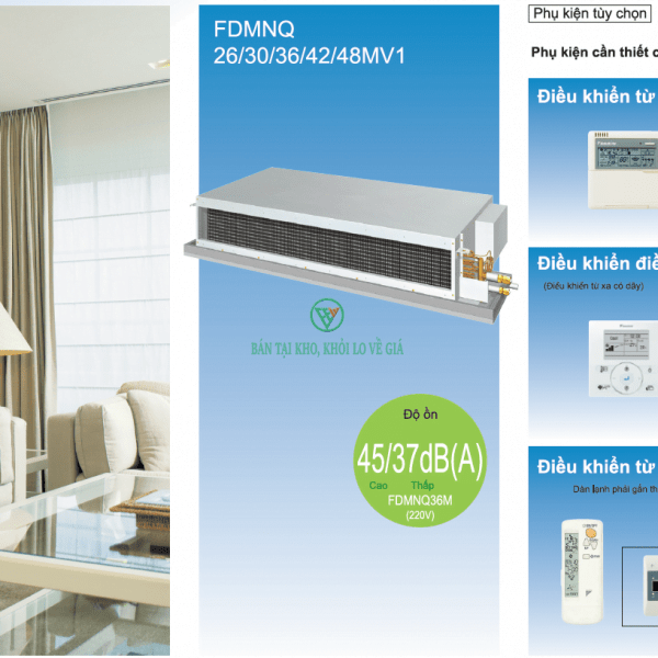 Điều Hòa Nối Ống Gió Daikin 1 Chiều 26000BTU FDMNQ26MV1/RNQ26MV19 [Điện máy EEW]