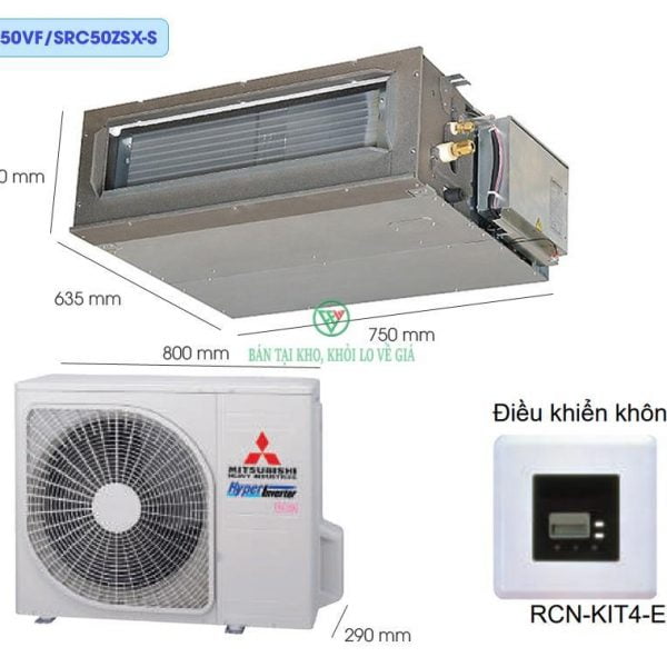 Điều hòa nối ống gió Mitsubishi Heavy 18000BTU 2 chiều FDUM50VF/SRC50ZSX-S [Điện máy EEW]