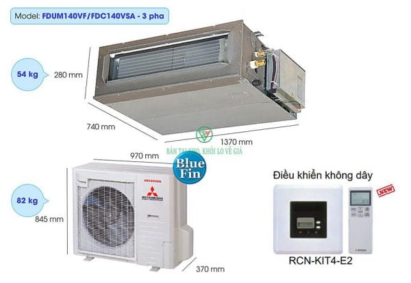 Điều hòa nối ống gió Mitsubishi Heavy 50000BTU Inverter FDUM140VF/FDC140VSA [Điện máy EEW]