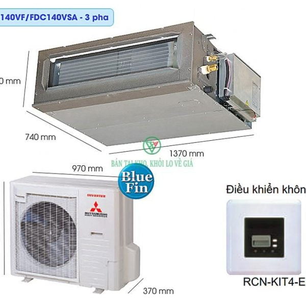 Điều hòa nối ống gió Mitsubishi Heavy 50000BTU Inverter FDUM140VF/FDC140VSA [Điện máy EEW]