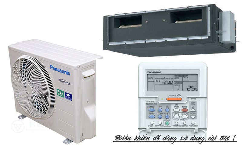 Điều hòa nối ống gió Panasonic âm trần 45.000BTU 1 chiều S-45PF1H5/U-45PV1H8 [Điện máy EEW]