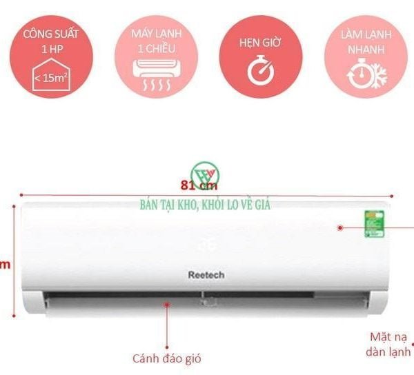 Điều hòa treo tường Reetech 18000BTU 1 chiều RT18/RC18 [Điện máy EEW]