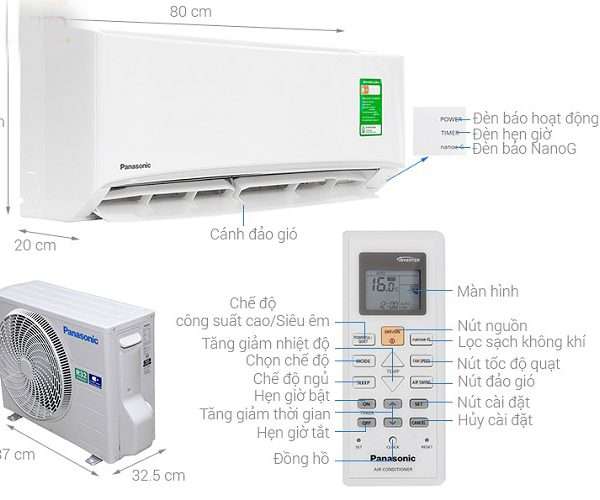 Điều Hòa Treo Tường Panasonic 24.000btu 1 Chiều N24vkh-8